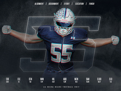 La Cueva Bears | Defensive Poster 2017 athletics defense design digital football high school print pro schedule social sports