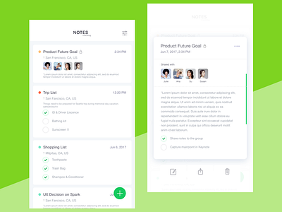 #034 - Notes Widget 100 day ui design challenge daily ui notes notes widget uxui design