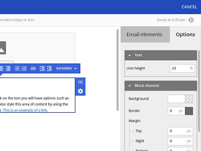 Birchhr Email Template Editor Side Panel applicant tracking system ats birchhr editor email template