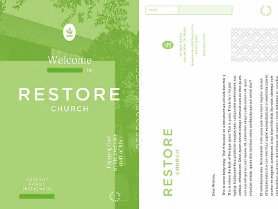 Restore Church branding church green logo logomark mark pattern restore