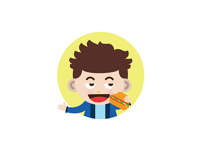 Burgerboy-2 burger cartoon character cute expression face fast food happy icon mascot simple