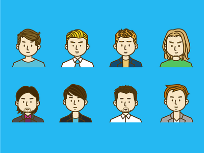 Avatar Boys avatar cartoon characters flat illustration illustrations