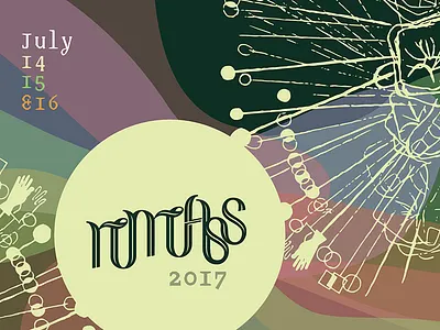 Gettin' Handsy. design event festival poster rainbow summit vibes vibraphone