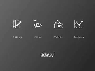 Ticketyl Interface Icons event icon iconography interface outline ticket ui ux website