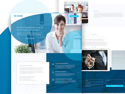 AstiMED // medical landing page doctor homepage hospital landing page medical microsite screen ui ux web web design website