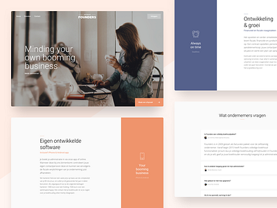 Founders – Screens clean design experience interface landing modern page site ui ux web website