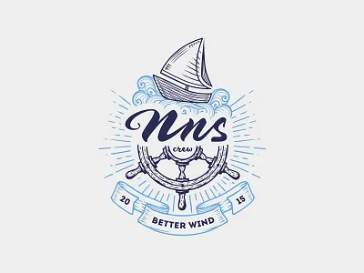 NNS Crew logo + brand crew logo logotype sail sailing team water waves