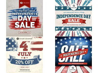 Instagram Banners 4th July 4th banner graphic independence instagram july stars stripes