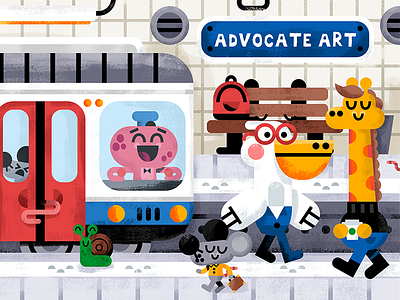 Such a nice station! advocate art agency animals cute illustation kids london station uk