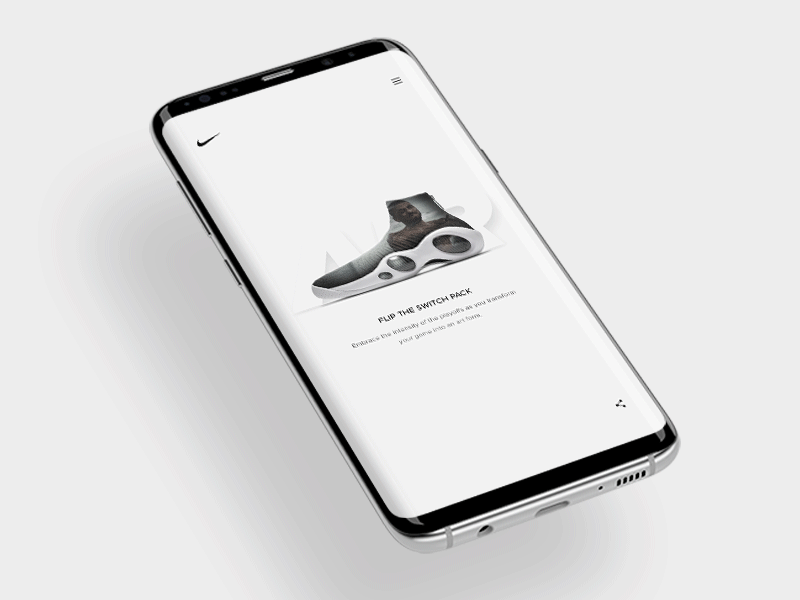 NIKE menu mobile animation app concept design desktop gif layout mobile nike ui ux web