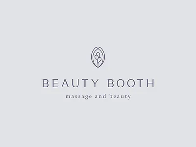Beauty Booth Log Design beauty flower lavender logo massage therapist therapy