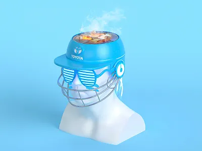 Toyota Cricket Lab 3d animation bbq blue cgi cricket helmet jvg motion render toyota video