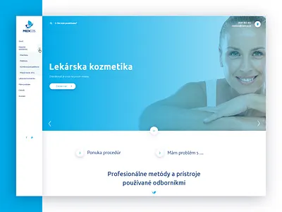 Medicos.sk - hero section - home blue hero image hero section medical side menu web website