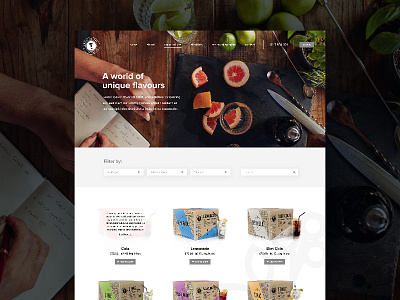 Think Drinks Website - Products blog cards drinks ecommerce layout posts products ui ux webdesign website widgets