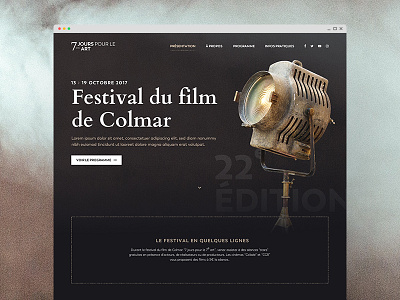 Film festival website ui ux website