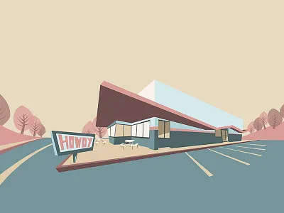 Exterior shot animation background layout vector