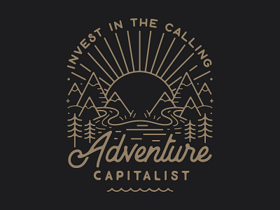 Adventure Capitalist adventure explore illustration linework mountain nature northwest outdoors sun tree