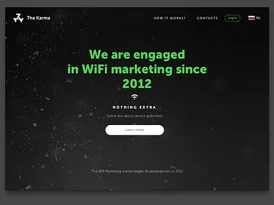 Wi-Fi Marketing Corporate Web SIte black dark site sketch theme web website wifi