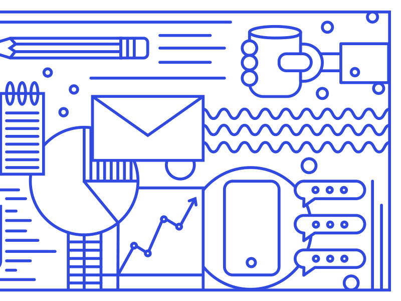 Business Illustration 2 art bubbles business chart geometric graph illustration line pie speech