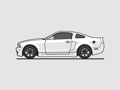 Mustang car illustration mustang saleen vector