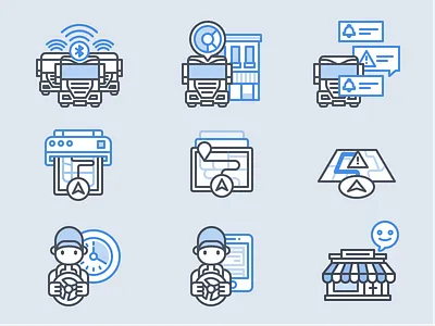 Trucking Spot Illustrations drive icon icon set illustration location map notification print spot illustration truck vehicle