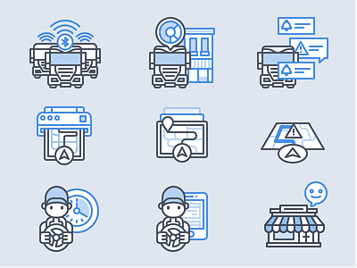 Trucking Spot Illustrations drive icon icon set illustration location map notification print spot illustration truck vehicle