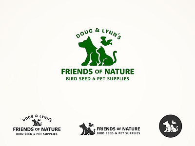 Friendsofnature animals birds cats dogs logo pet supplies