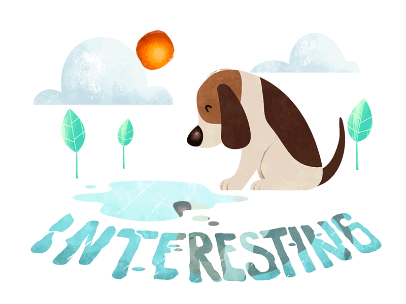 Interesting - I am more Stickers ae animation curious dog iammore interesting motion sun water