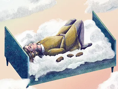 Flying Solo digital illustration editorial illustration female art illustration katty huertas lenny letter photoshop