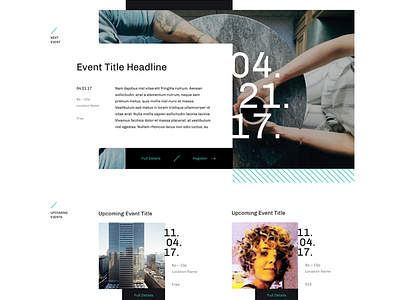 Events Concept Work date desktop events pattern tiles ui