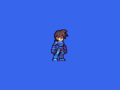 Blue Boy design development game illustration pixel pixel art
