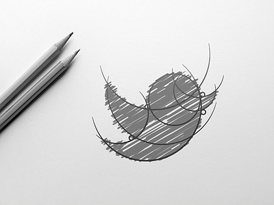 Simple Twitter Concept WIP concept design logo simple sketch twitter