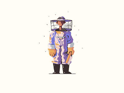 Beekeeper animal art bee beekeeper character design digital photoshop portrait