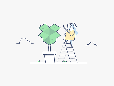 Tidying Up dropbox illustration