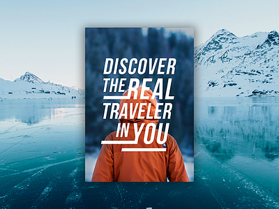 Discover The Real Traveler design discover journey poster travel trip