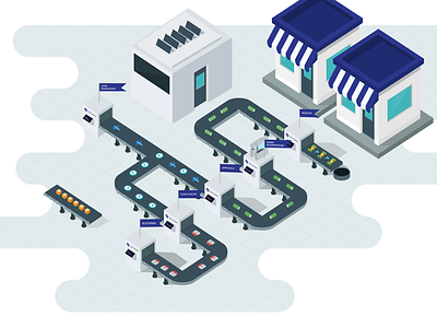 Isometric Illustration for KeyPay illustration isometric keypay. machine rails