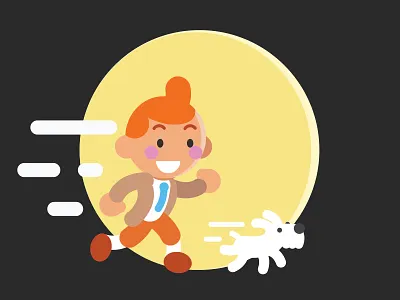 Tintin character design graphic illustration tintin