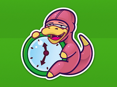 Slowpoke in Pink Guy suit filthyfrank illustration pink guy pokemon rule89 slowpoke stickers stiker vector vectorart