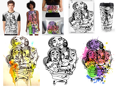 My Thailand. art asia design family graphic illustration ink people thailand vector watercolor