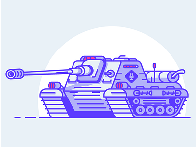 Pen Guild Tank cannon graphic design heavy illustration machine pen pentool tank vehicule war