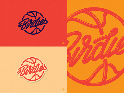 Birdies basketball branding design flat game identity lettering logo sign simple type typography