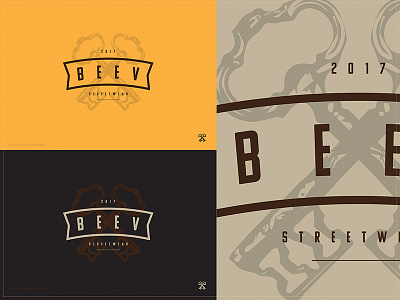 Beev apparel branding design flat game identity lettering logo simple streetwear type