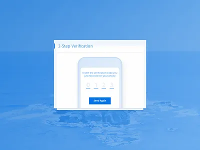 Login Screen 2 Step Verification app card clean kit layout login responsive typography ui ux web website