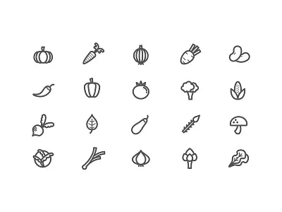 Vegetables food fresh icon icons outline vegetables