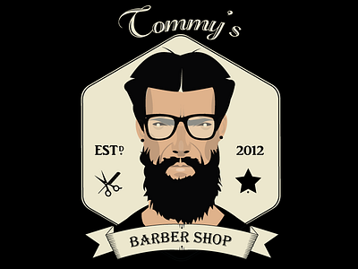 'Tommy's Barber Shop' - Logo Design