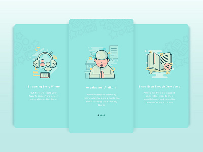 Quran Indonesia Onboarding android flat ios islam moslem onboarding popular quran ui