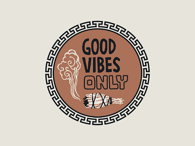 Good Vibes Only bad energy meditation patch white sage