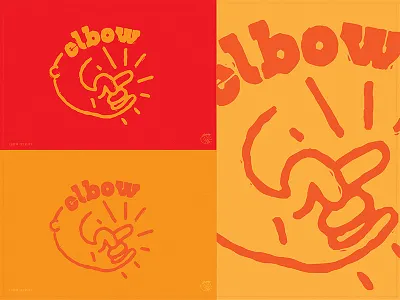 Elbow apparel branding design elbow flat identity lettering logo sign simple type typography