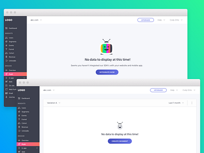 Empty States b2b app empty states sf ui web app