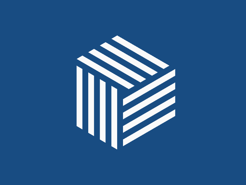 Stripe box geometry gif motion processing